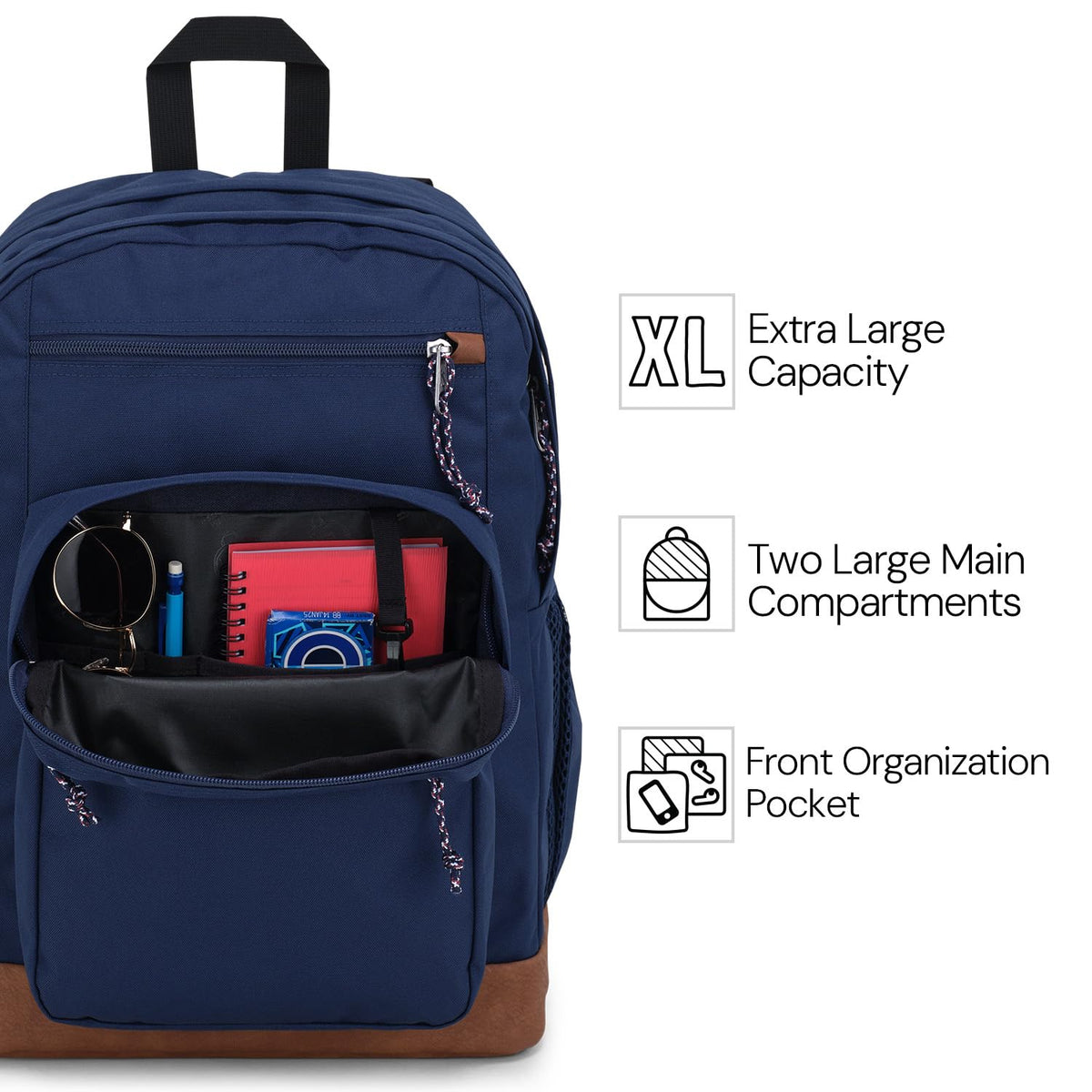 Black 15-inch Laptop Backpack with 2 Compartments L1695