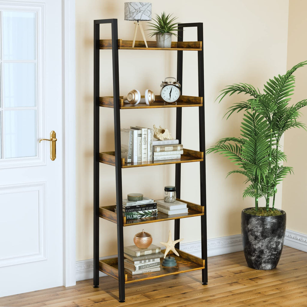 5-Tier 67 Inch Tall Ladder Shelf U890929