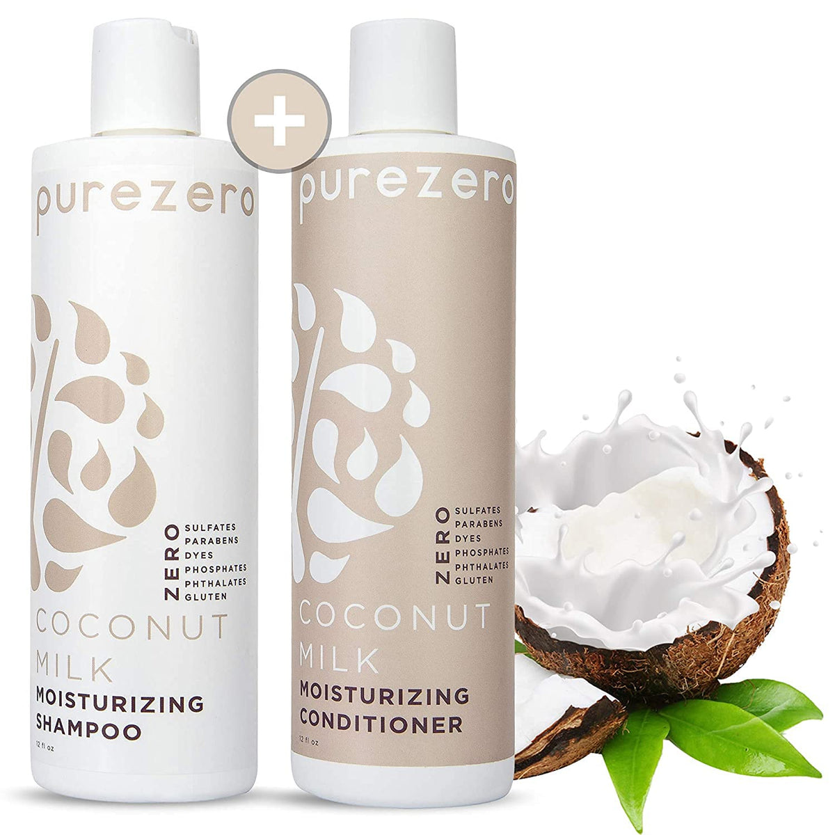 Coconut Milk Shampoo & Conditioner Set Vegan Sulfate Free Q319