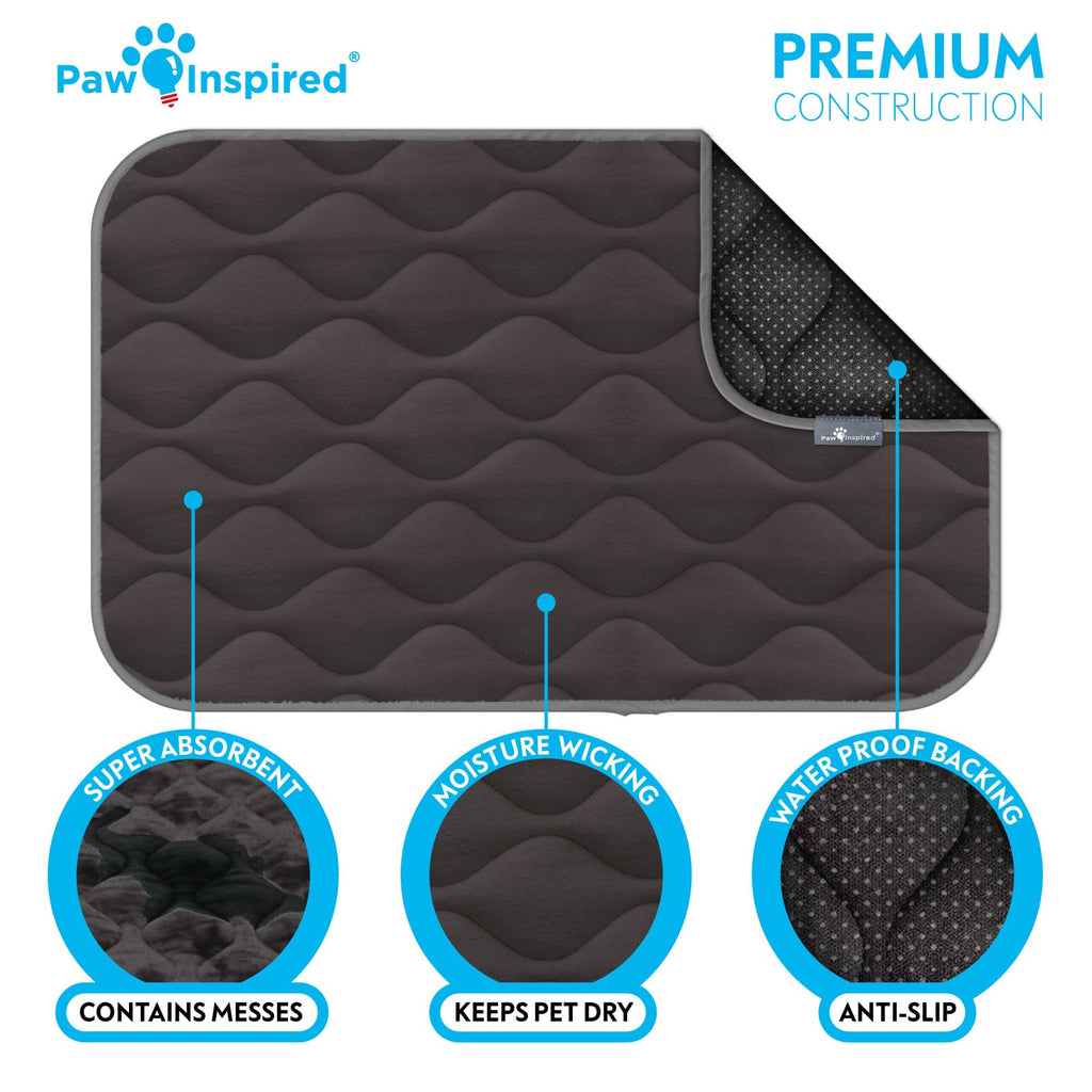 Washable Padded Crate Mats for Dogs Gray 29x18 Inch T949