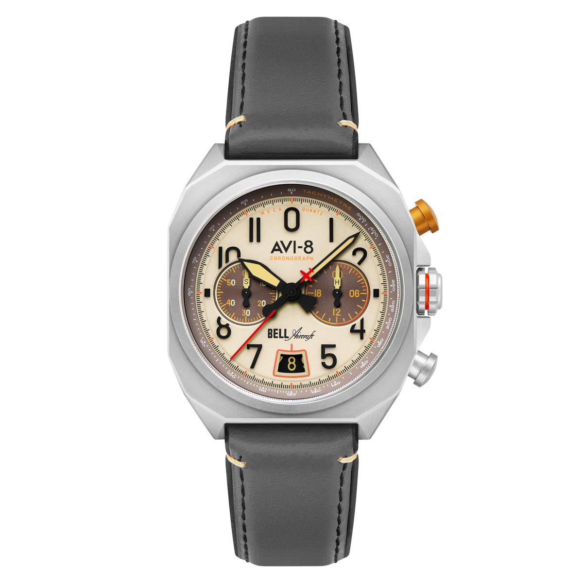 41mm Chronograph Watch with Leather Strap N591585
