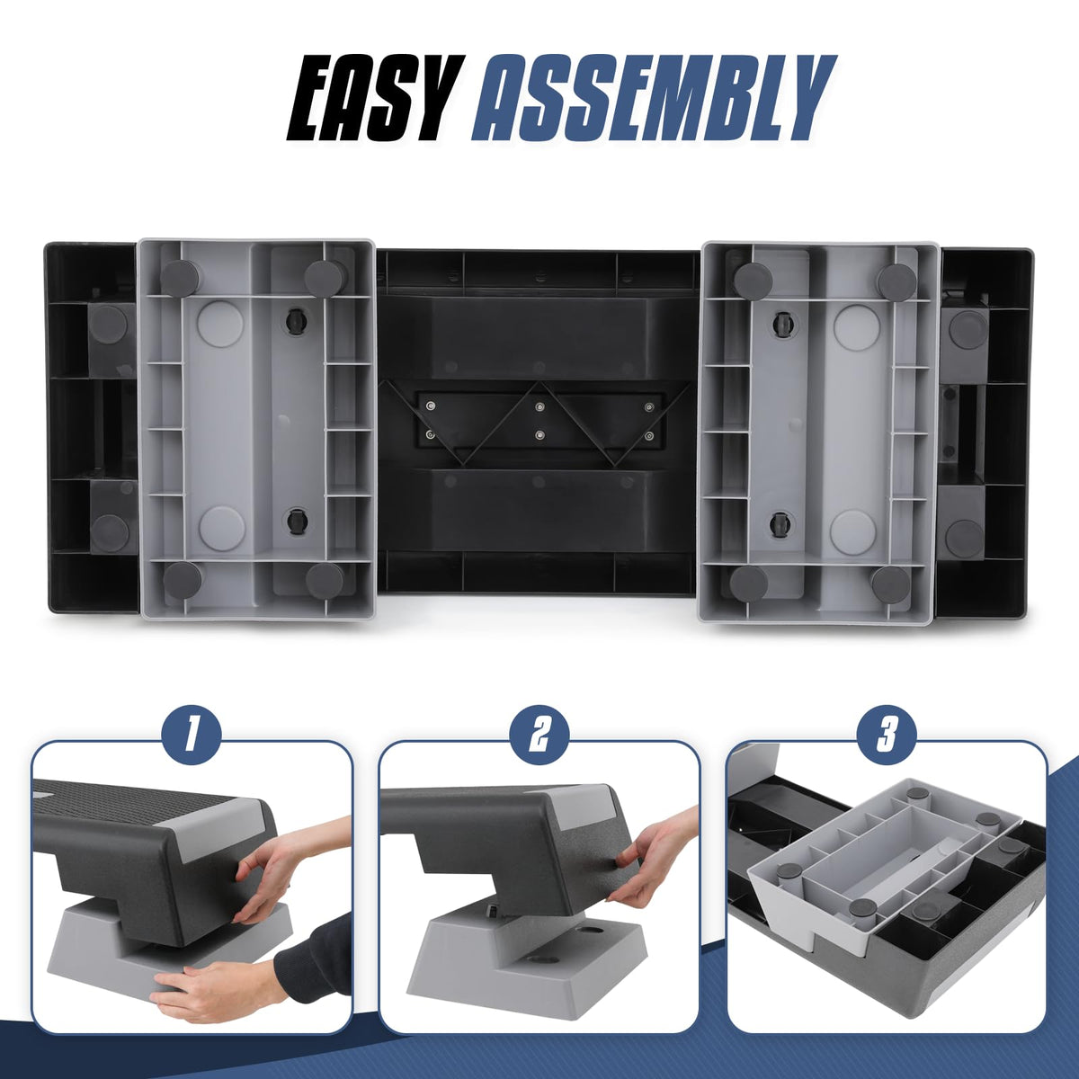 Aerobics Stepper Platform with Stackable Risers K651831
