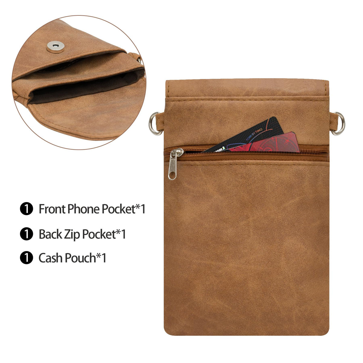 Small Leather Crossbody Bag with Adjustable Strap S559918
