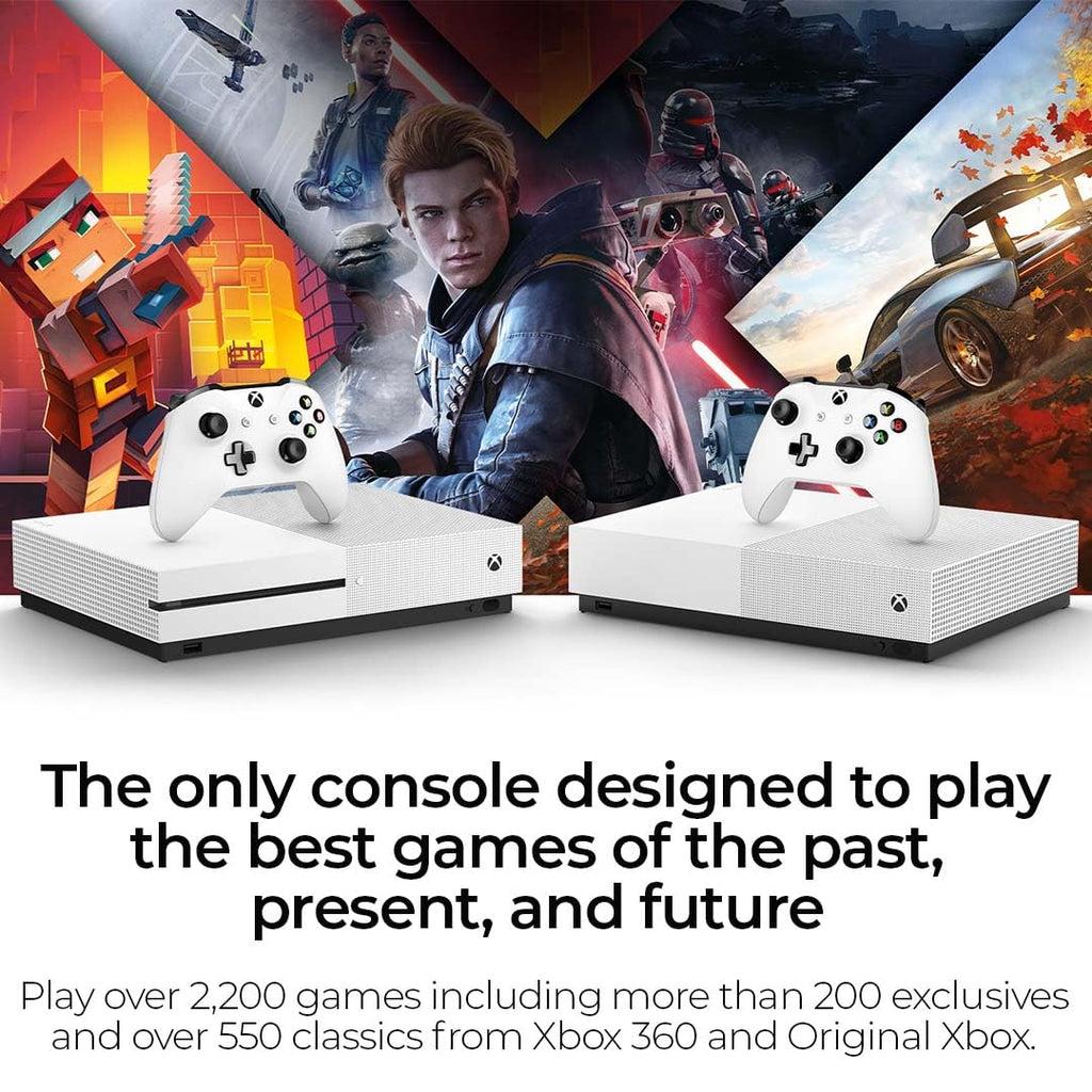 White 1TB All-Digital Console Bundle with Wireless Controller R734