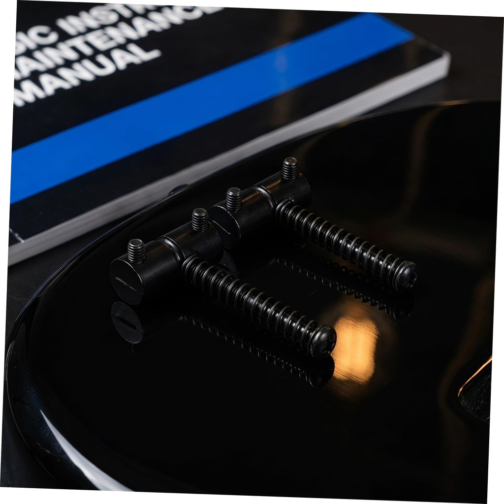 4-string Bass Guitar Metal Bridge Saddles 2 Sets Black E3937