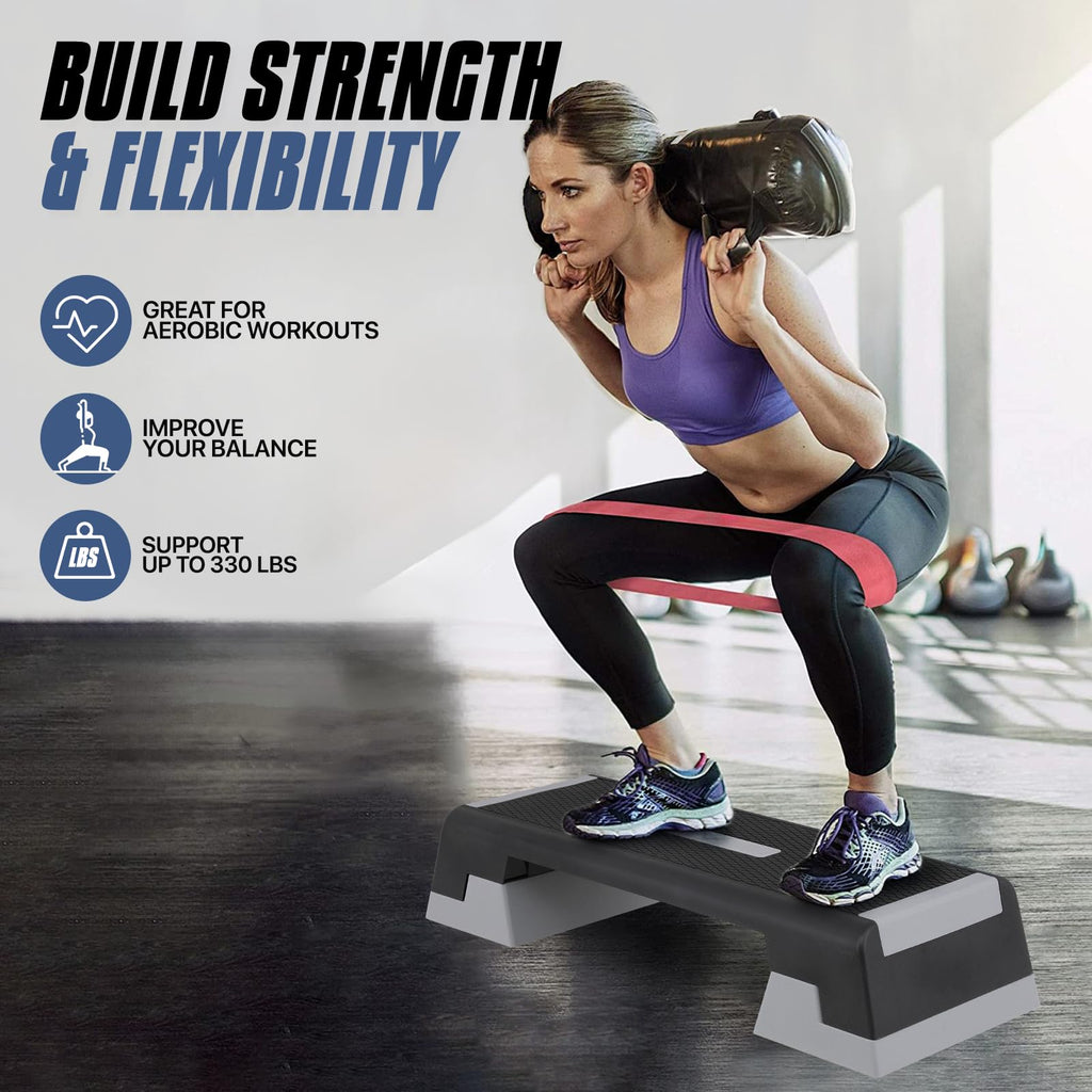 Aerobics Stepper Platform with Stackable Risers K651831