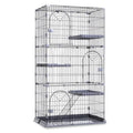 3/4-Tier Wire Cat Cage Playpen Kennel with Hammock I758903