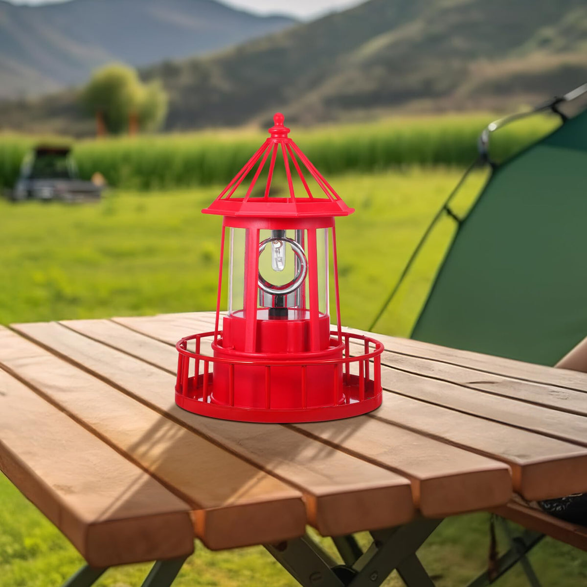 Solar Powered Rotating Lighthouse A29765