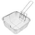 8 Inch Square Stainless Steel Wire Fry Basket with Folding Handle R658424