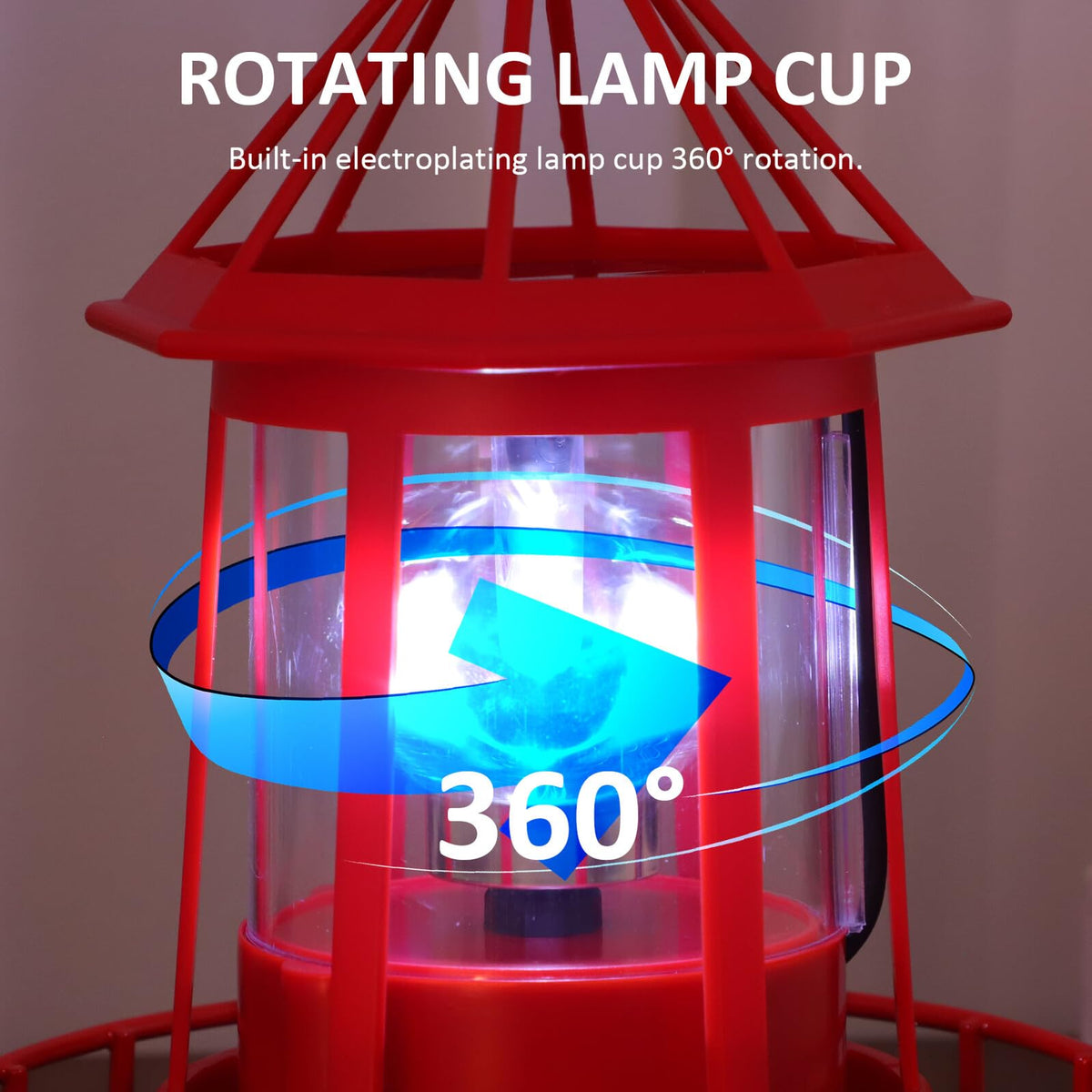 Solar Powered Rotating Lighthouse A29765