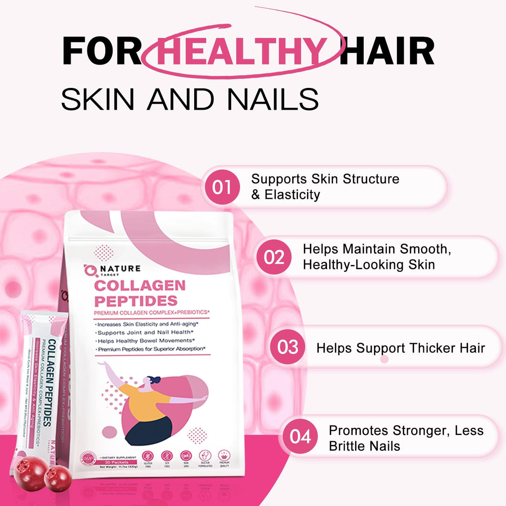 Multi Collagen Peptides Powder, 30 Stick Packs F39728