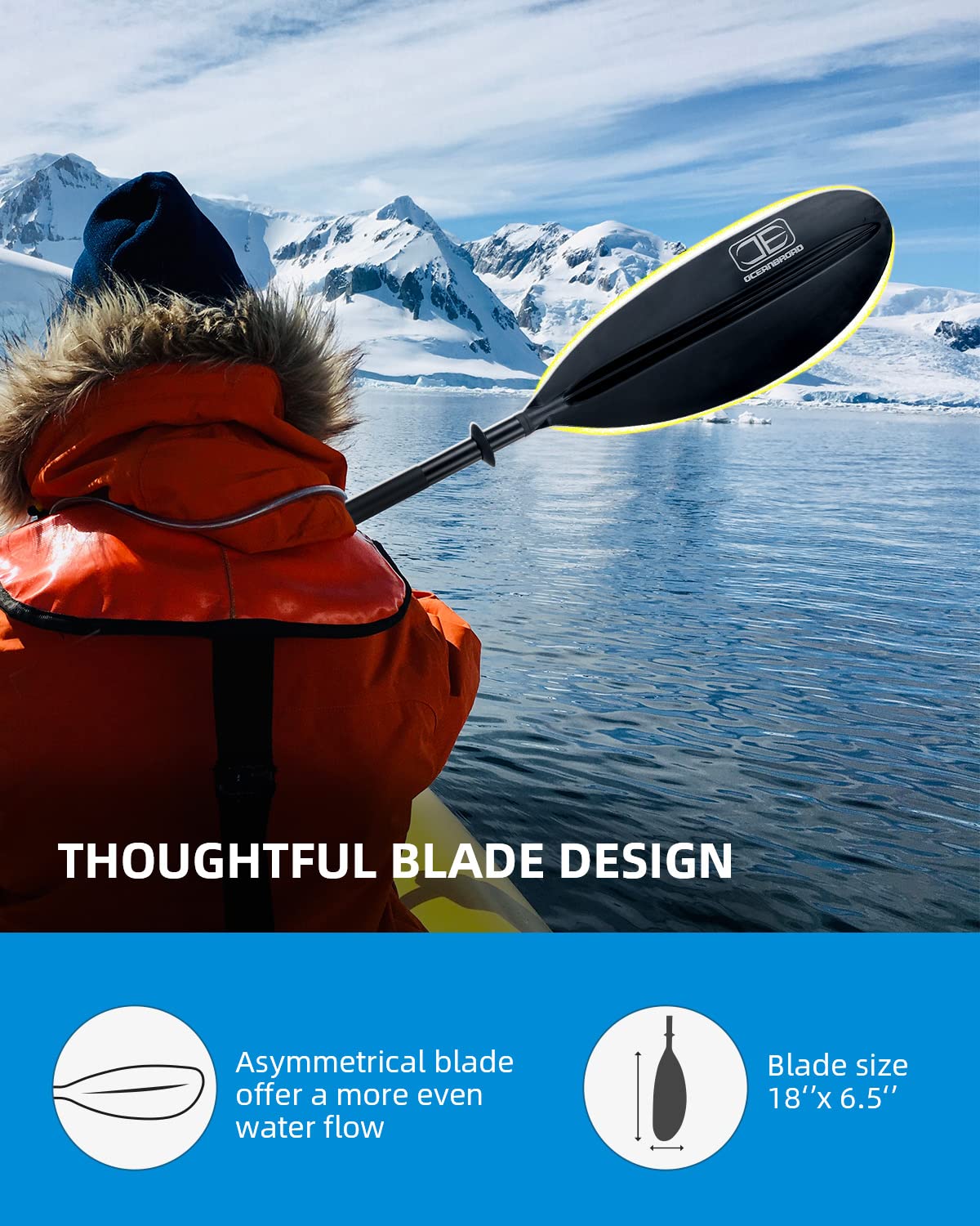 Kayak Paddle with Paddle Leash W87749