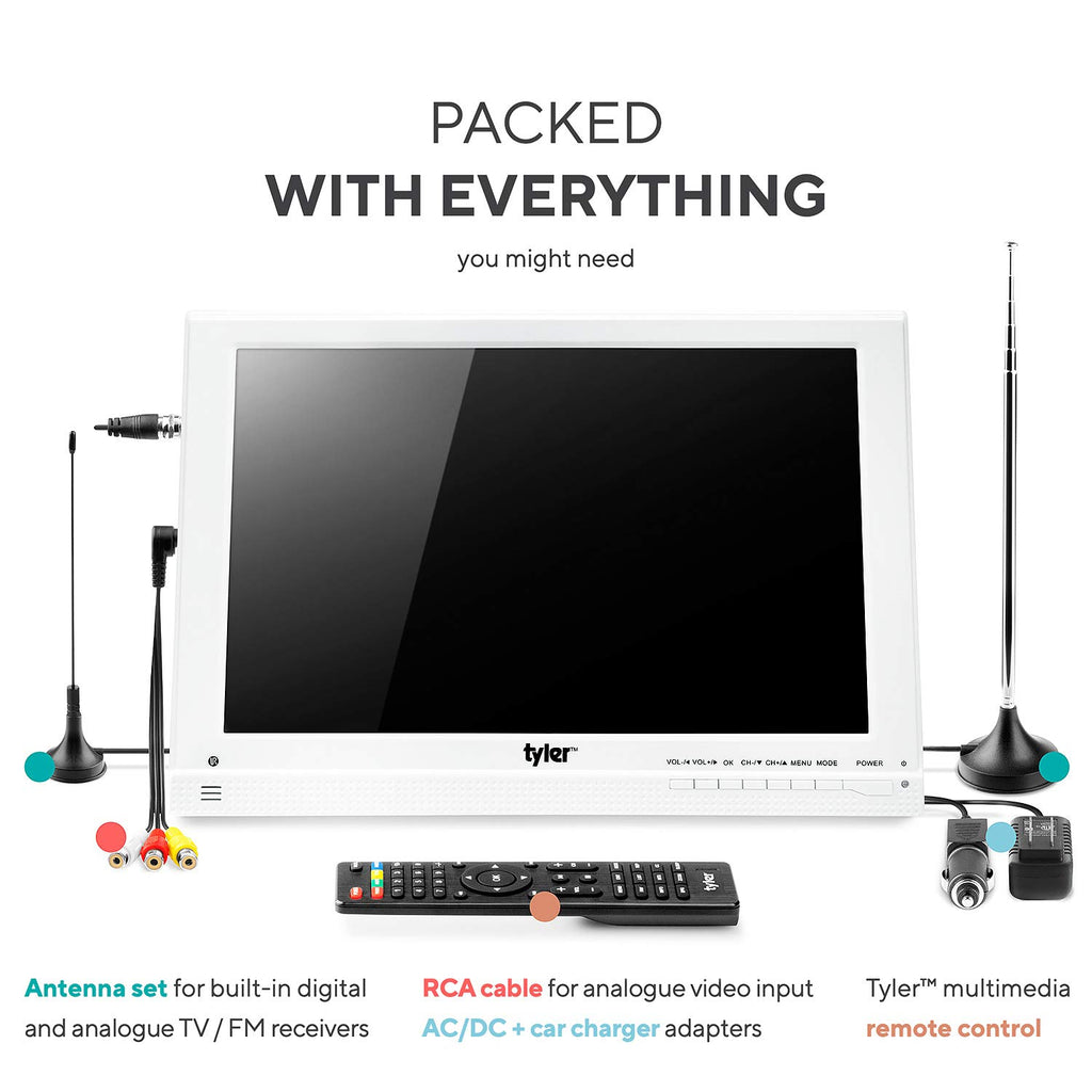 13.3” Portable TV LCD Monitor 1080P Rechargeable Lithium Battery I4621