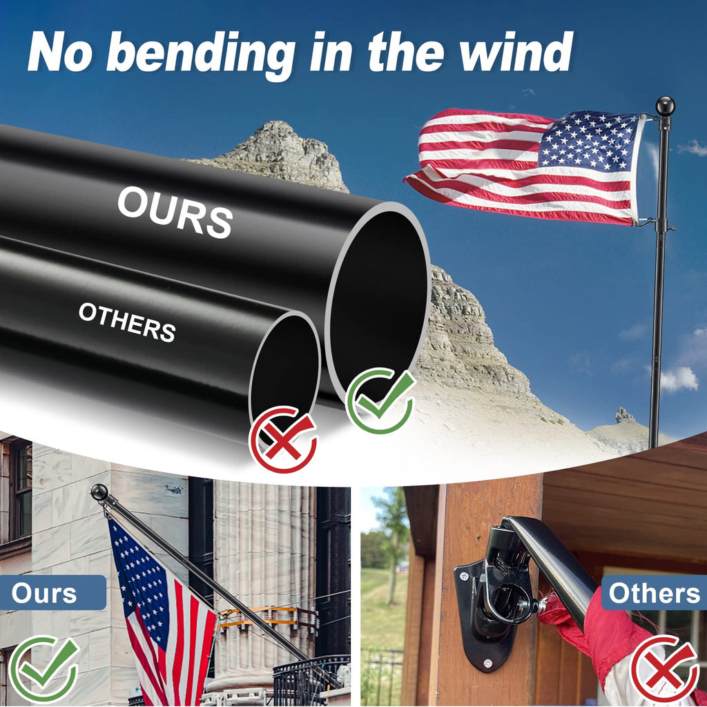 6ft Tangle Free Spinning Flag Pole Kit H717915