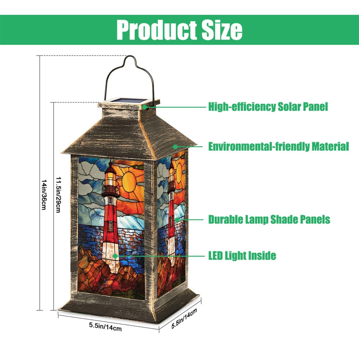 Solar Powered Waterproof Hanging Lantern O4716