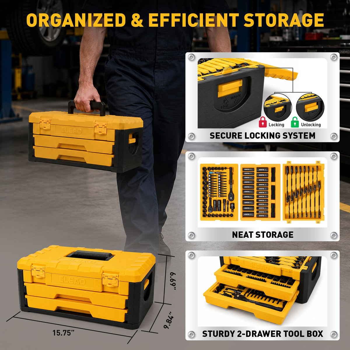 148-Piece SAE/Metric Mechanics Tool Set S1020