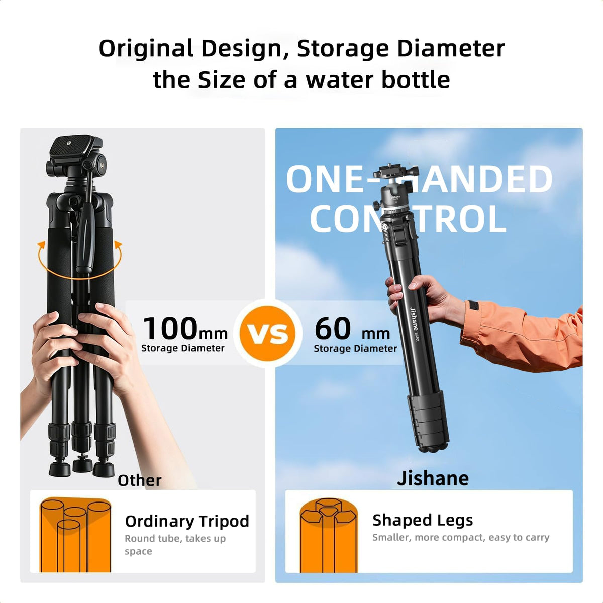 72" Lightweight Aluminum Camera Tripod with Ball Head and Carry Bag S672