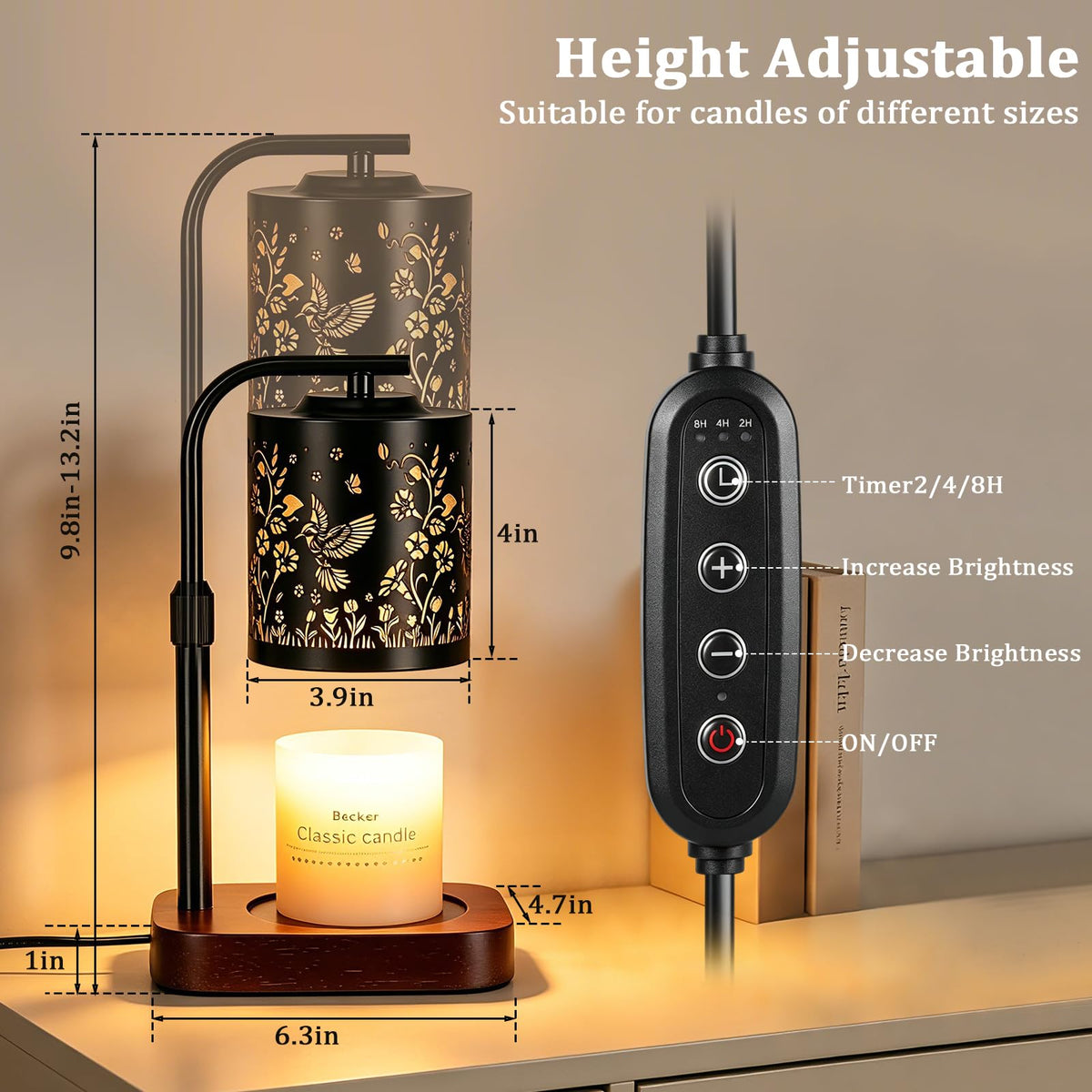 Candle Warmer Lamp with Timer & Dimmer P5057