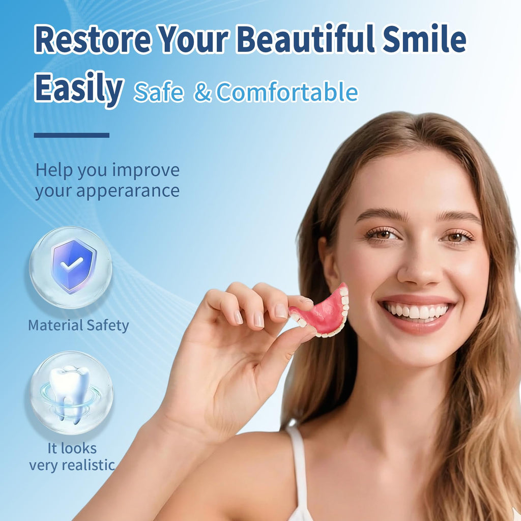 DIY Denture Kit Top & Bottom Fake Teeth E11304