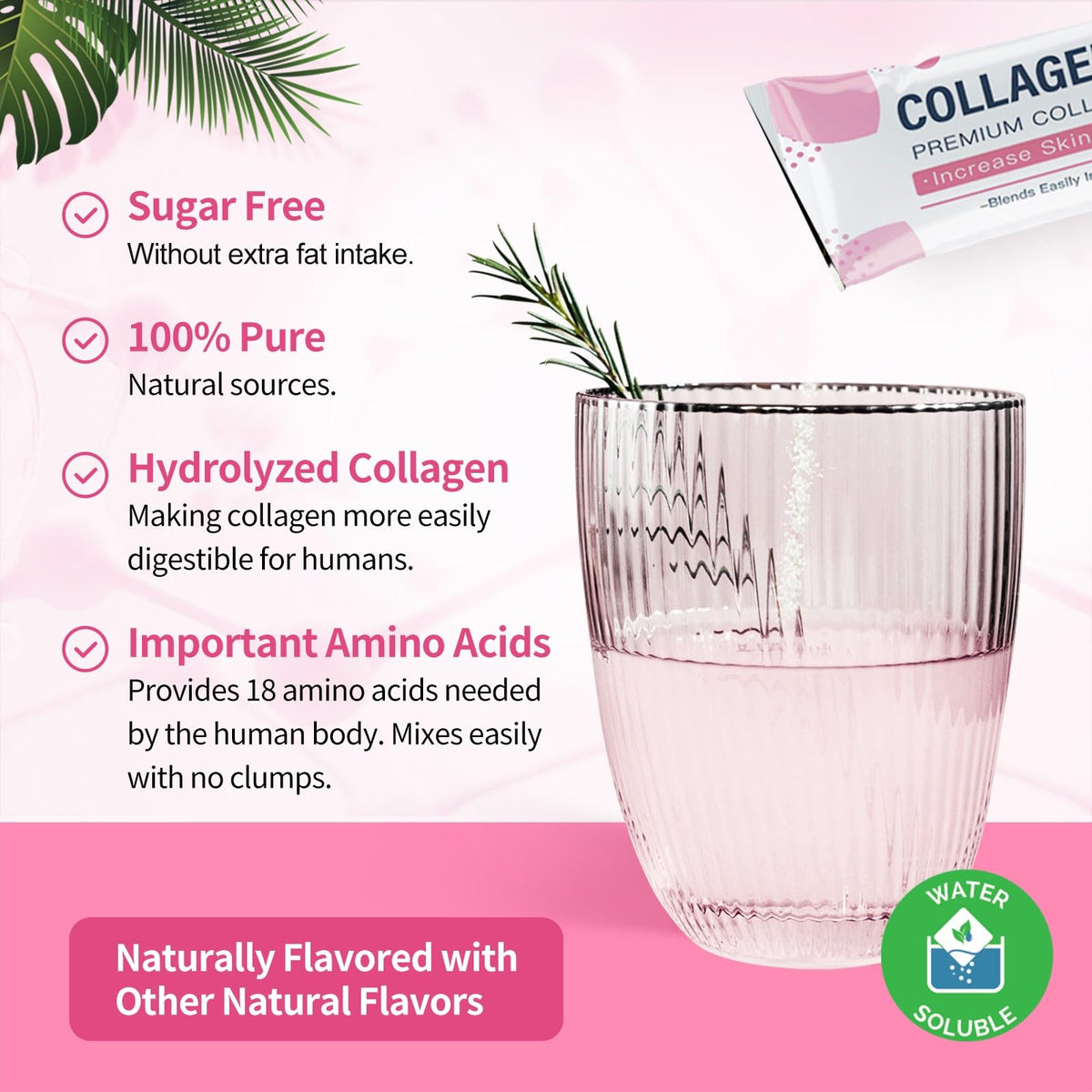 Multi Collagen Peptides Powder, 30 Stick Packs F39728