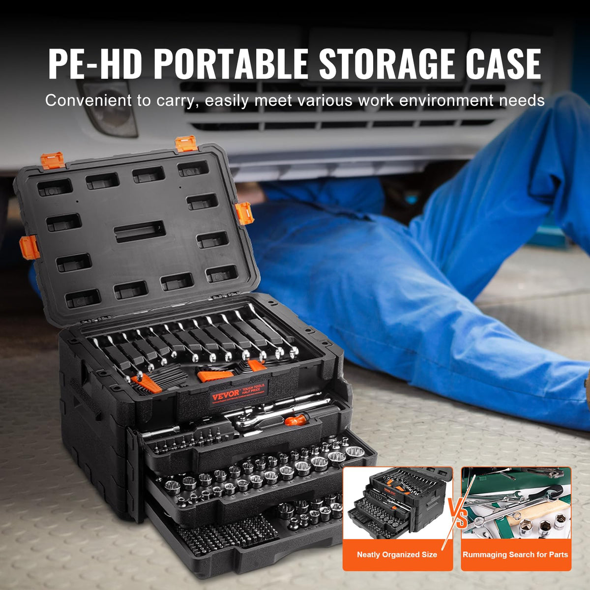 450 PCS Mechanics Tool Set and Socket Set F6845