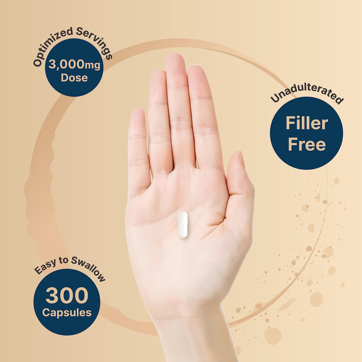 Creatine Monohydrate Capsules 3,000mg 300 Count N503102