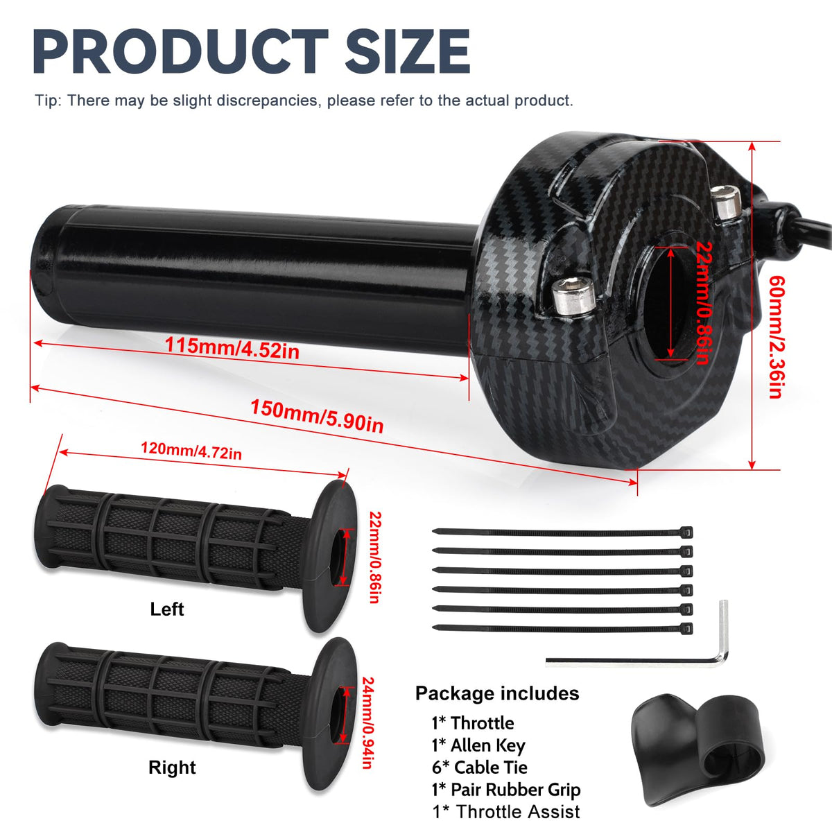 Waterproof Twist Throttle Kit for Electric Dirt Bike X2175