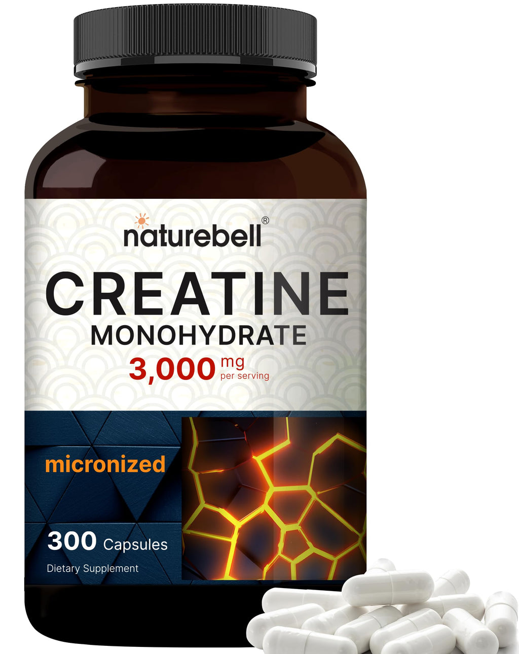 Creatine Monohydrate Capsules 3,000mg 300 Count N503102