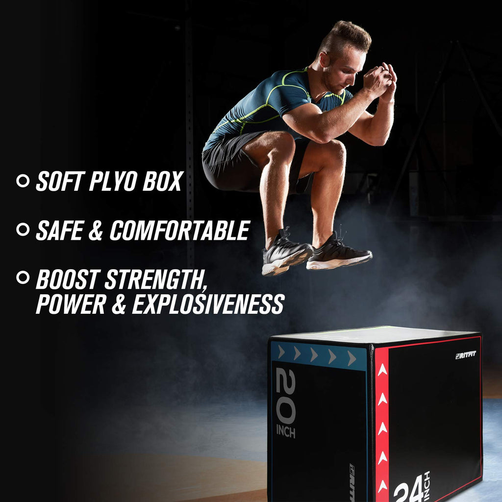 3 in 1 Foam Plyo Box 30”x24”x20” 440lb Weight Capacity F6705