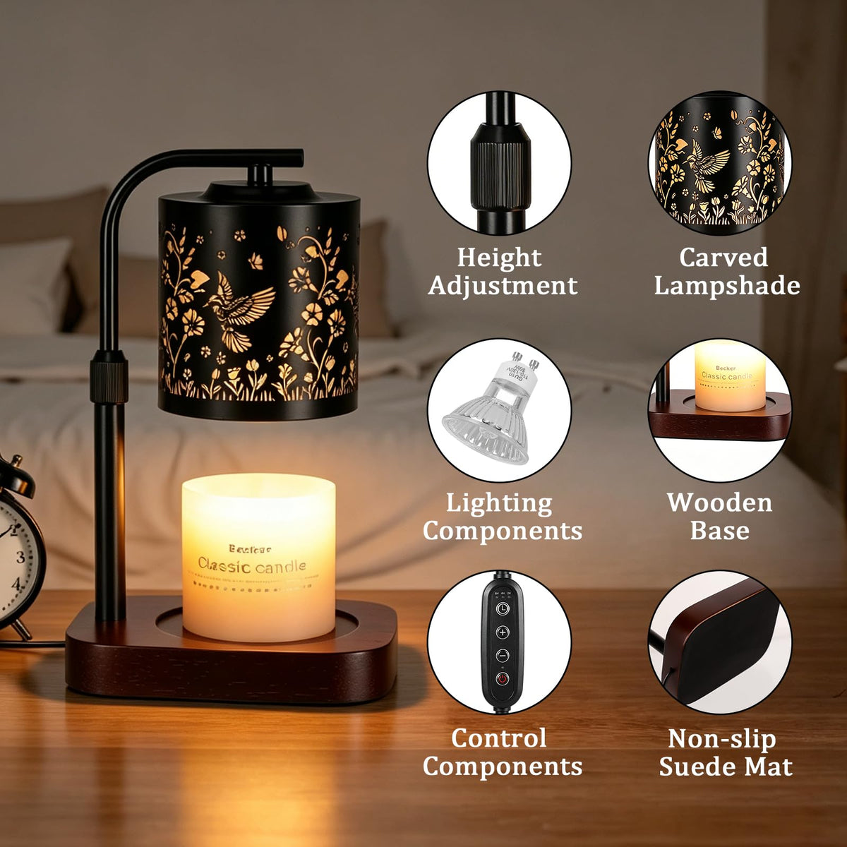 Candle Warmer Lamp with Timer & Dimmer P5057