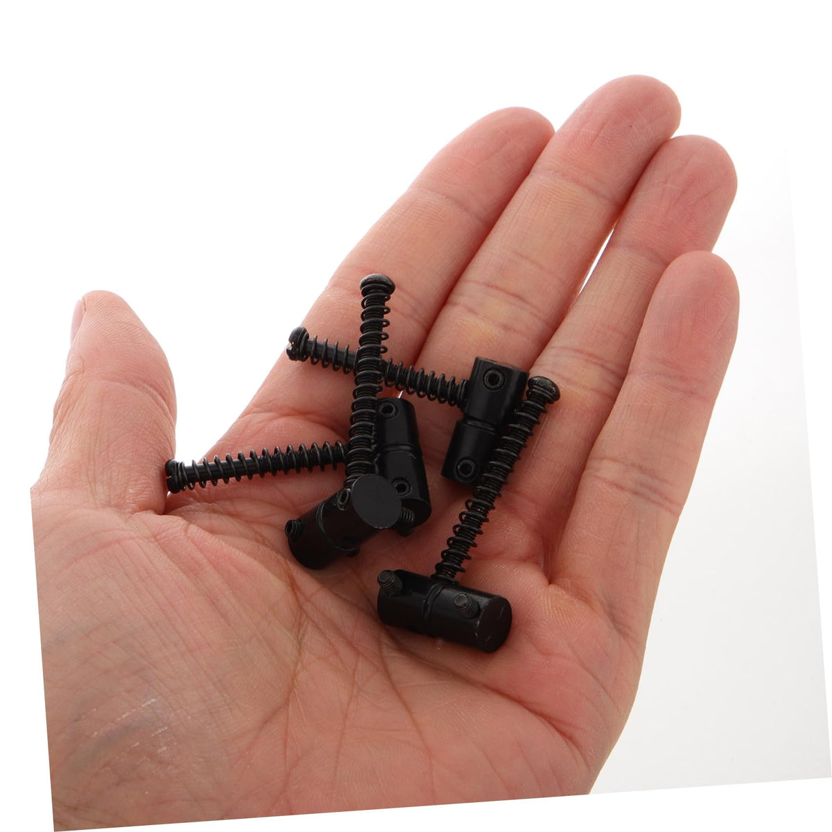 4-string Bass Guitar Metal Bridge Saddles 2 Sets Black E3937
