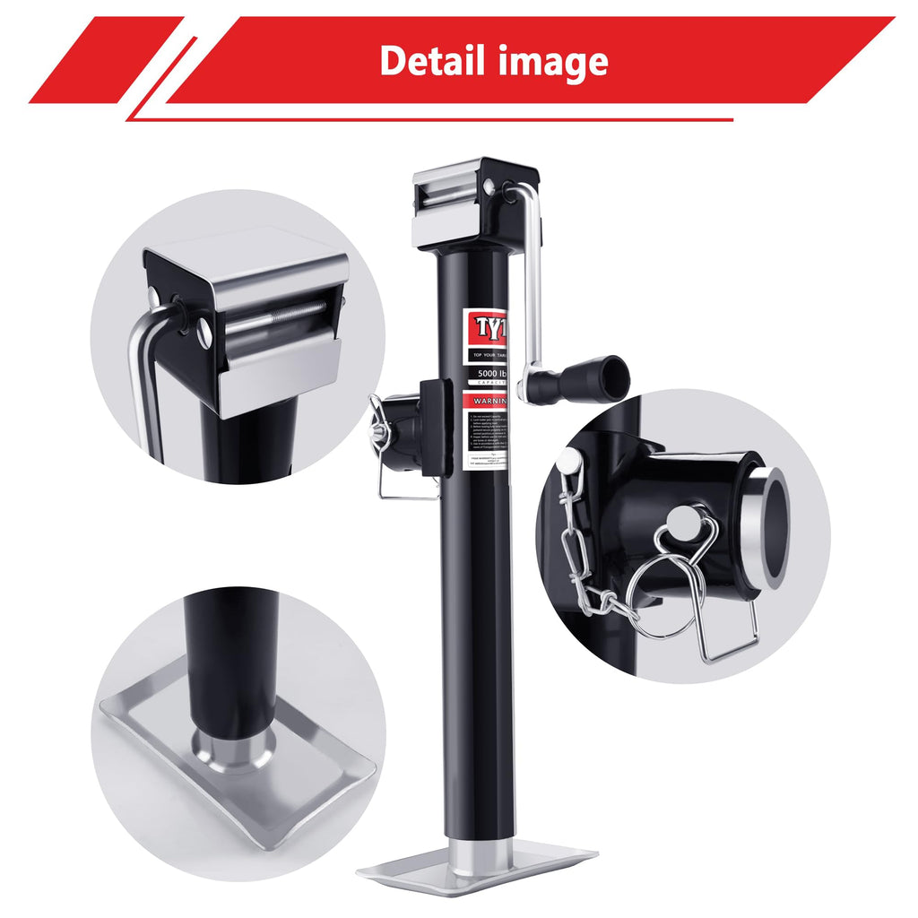 5000lbs Weld On Swivel Trailer Jack, 15" Vertical Travel E762