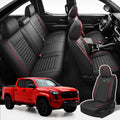 Custom Fit Seat Covers Full Set Black and Red M9343