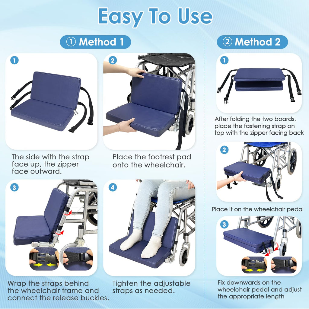Wheelchair Foot Rest Elevating Extender Leg Rest Replacement Pad D27361