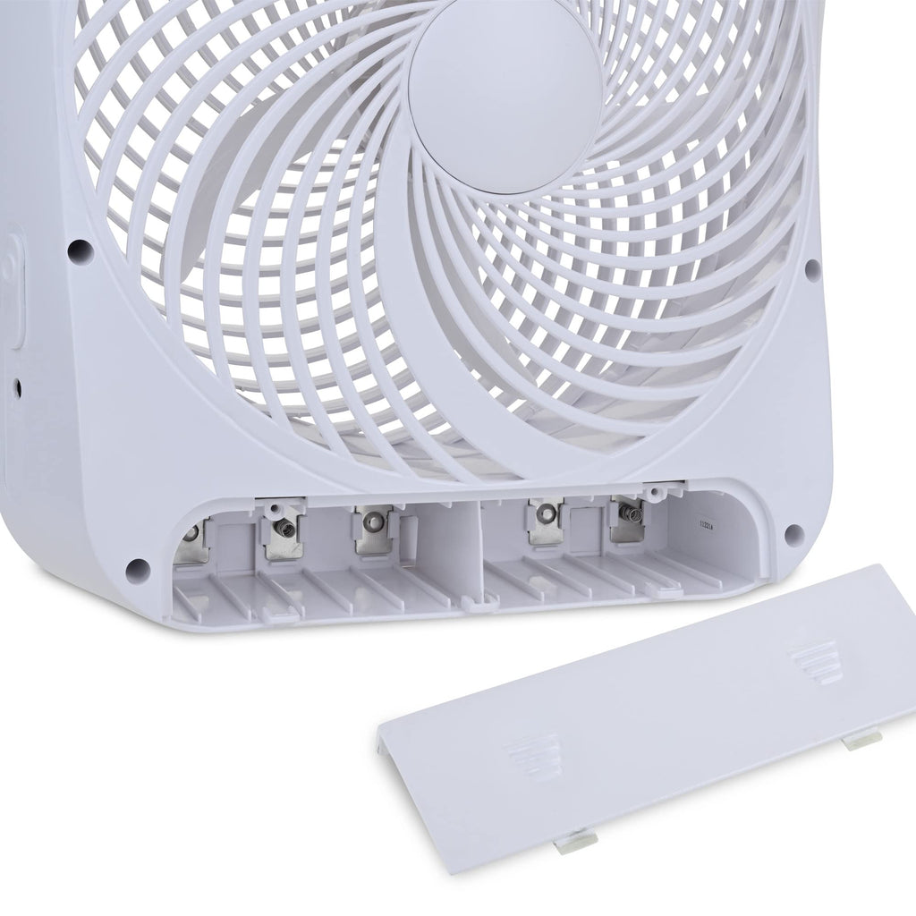 10 in Portable 2-Speed Desk Fan White P96299