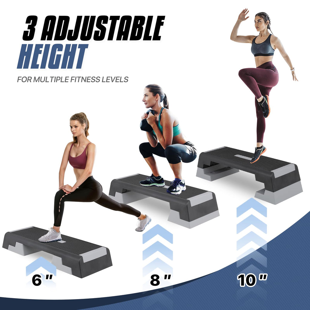 Aerobics Stepper Platform with Stackable Risers K651831