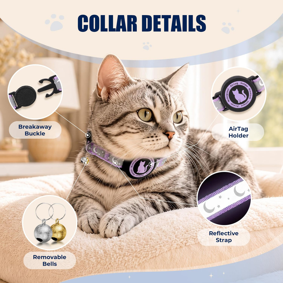 Cat Collar with Waterproof Holder F533892
