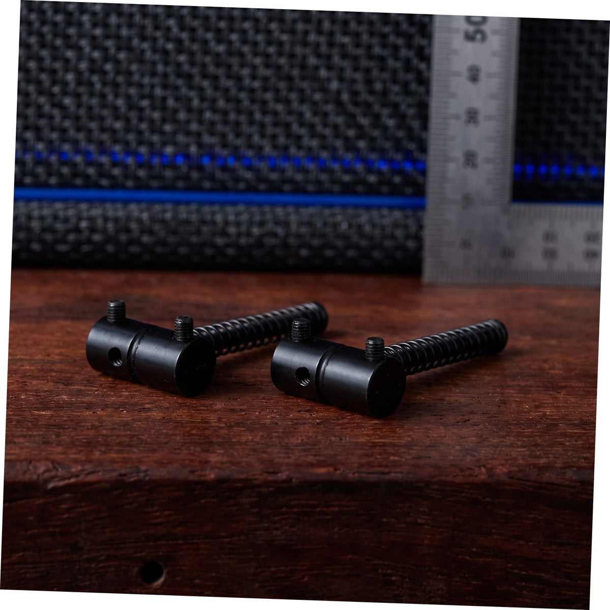 4-string Bass Guitar Metal Bridge Saddles 2 Sets Black E3937