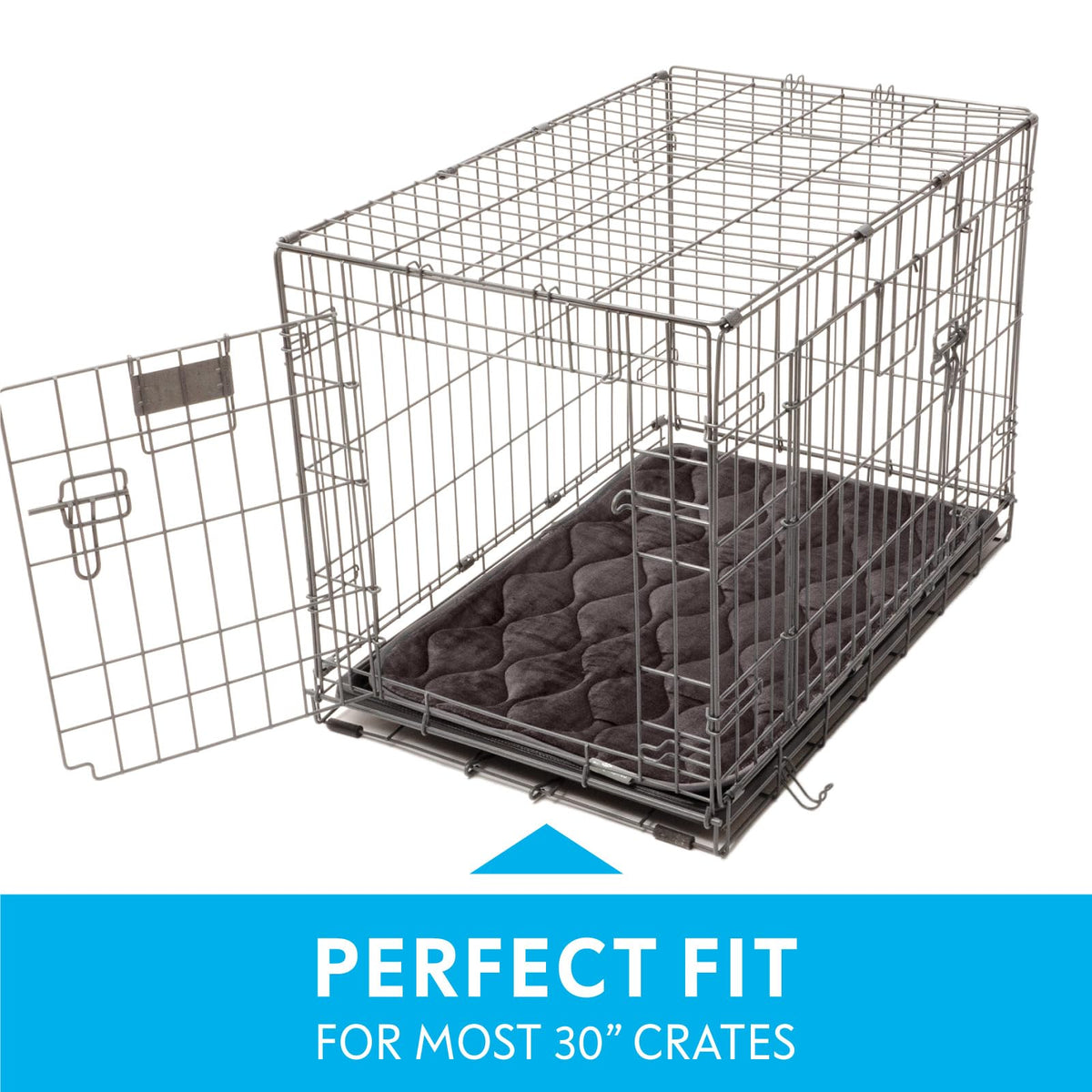 Washable Padded Crate Mats for Dogs Gray 29x18 Inch T949