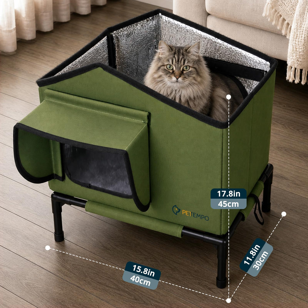 Weatherproof Insulated Outdoor Cat House P53221
