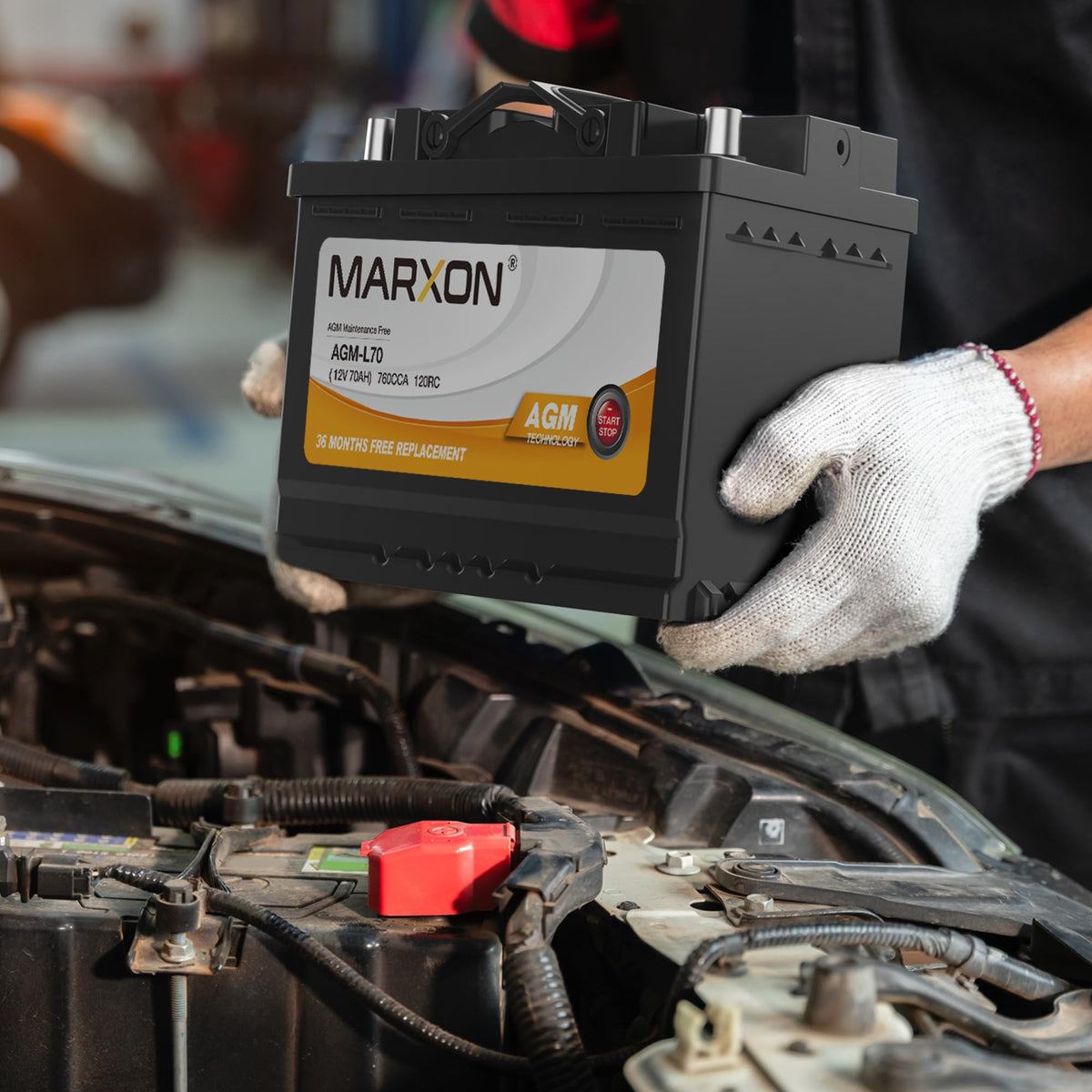 12v 70AH 760CCA AGM Car Battery X858