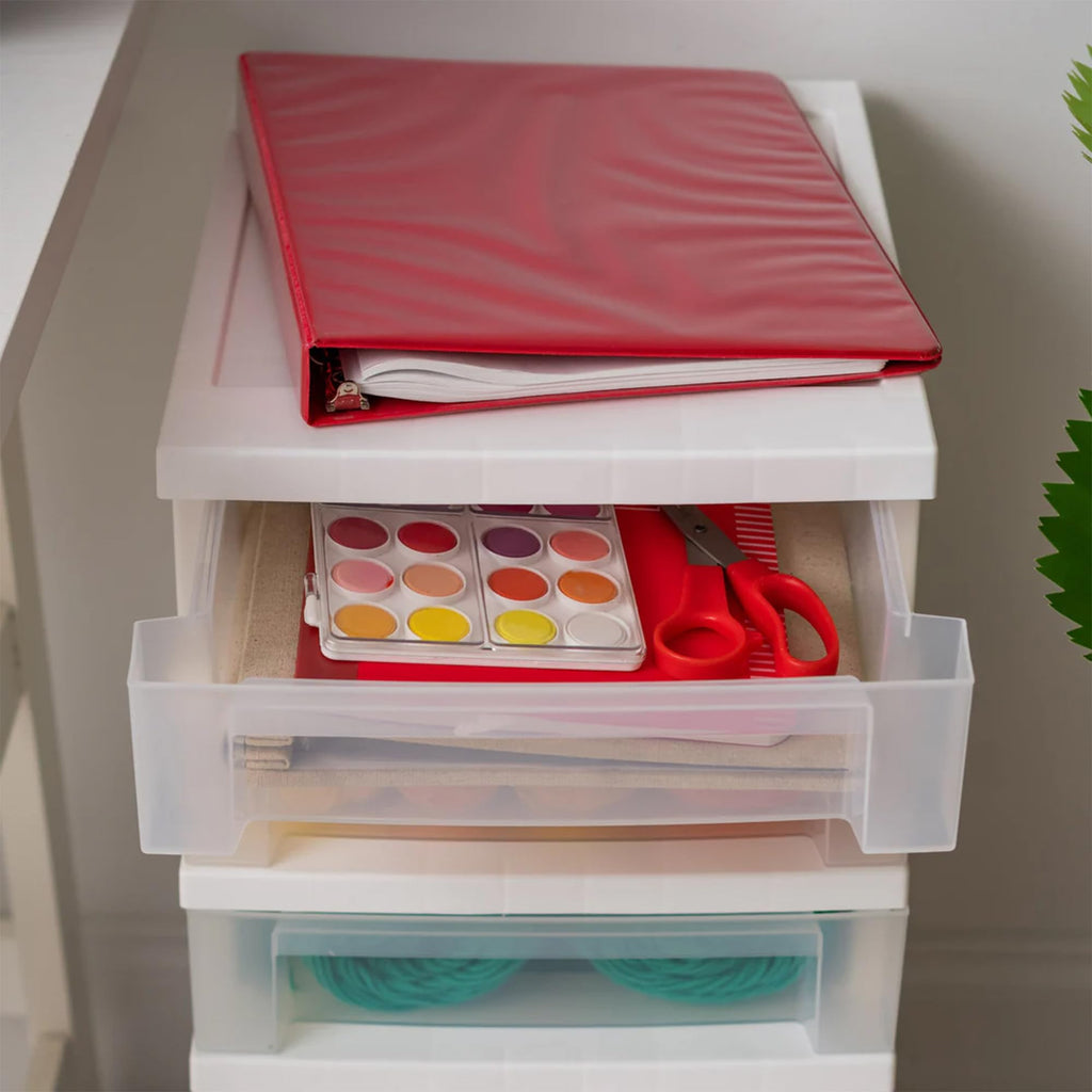 5 Drawer Rolling Storage Cart with Organizer Top F9644
