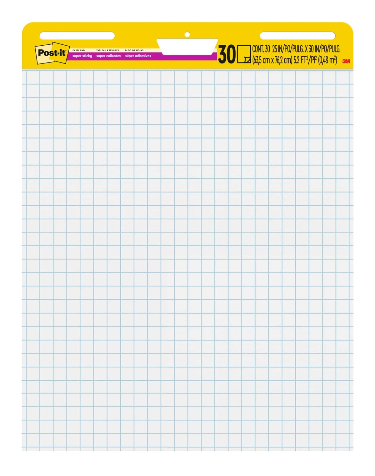 Self-Stick Easel Pad Value Pack, Quadrille Rule, 25 x 30, White, 30 Sheets, 4/Carton H984877