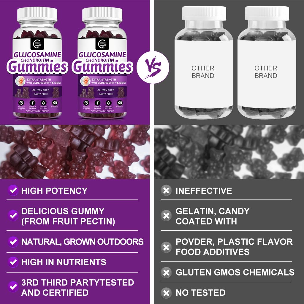 Glucosamine Chondroitin Gummies with MSM & Elderberry 2 Pack R42741