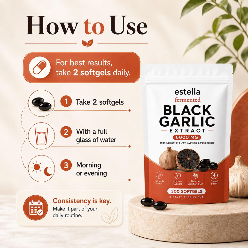Fermented Black Garlic Extract Softgels, Vegan, Non-GMO, 300 Count M31872