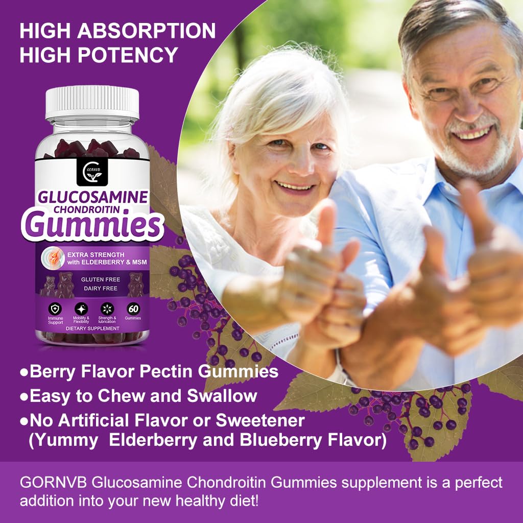 Glucosamine Chondroitin Gummies with MSM & Elderberry 2 Pack R42741