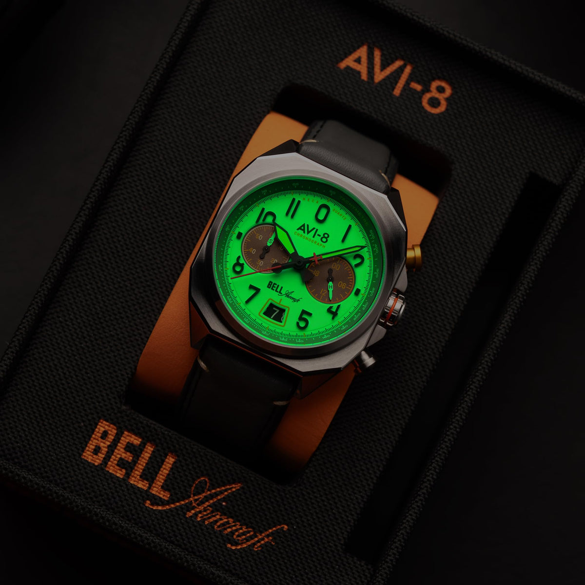 41mm Chronograph Watch with Leather Strap N591585