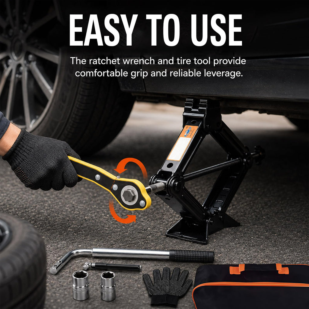 2 Ton Scissor Jack Kit with Lug Wrench W55732