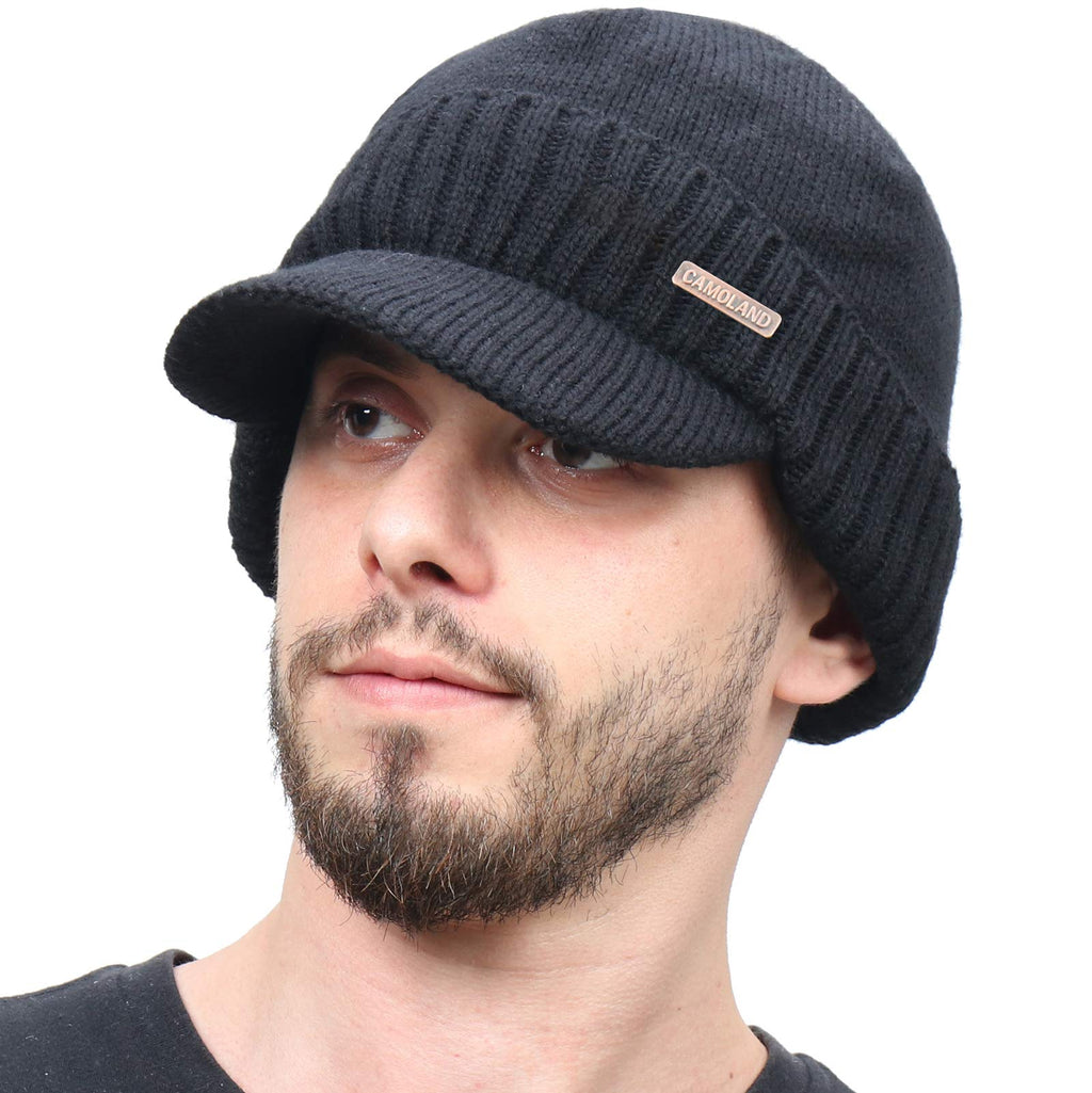 Fleece Beanie with Visor and Earflaps D2666
