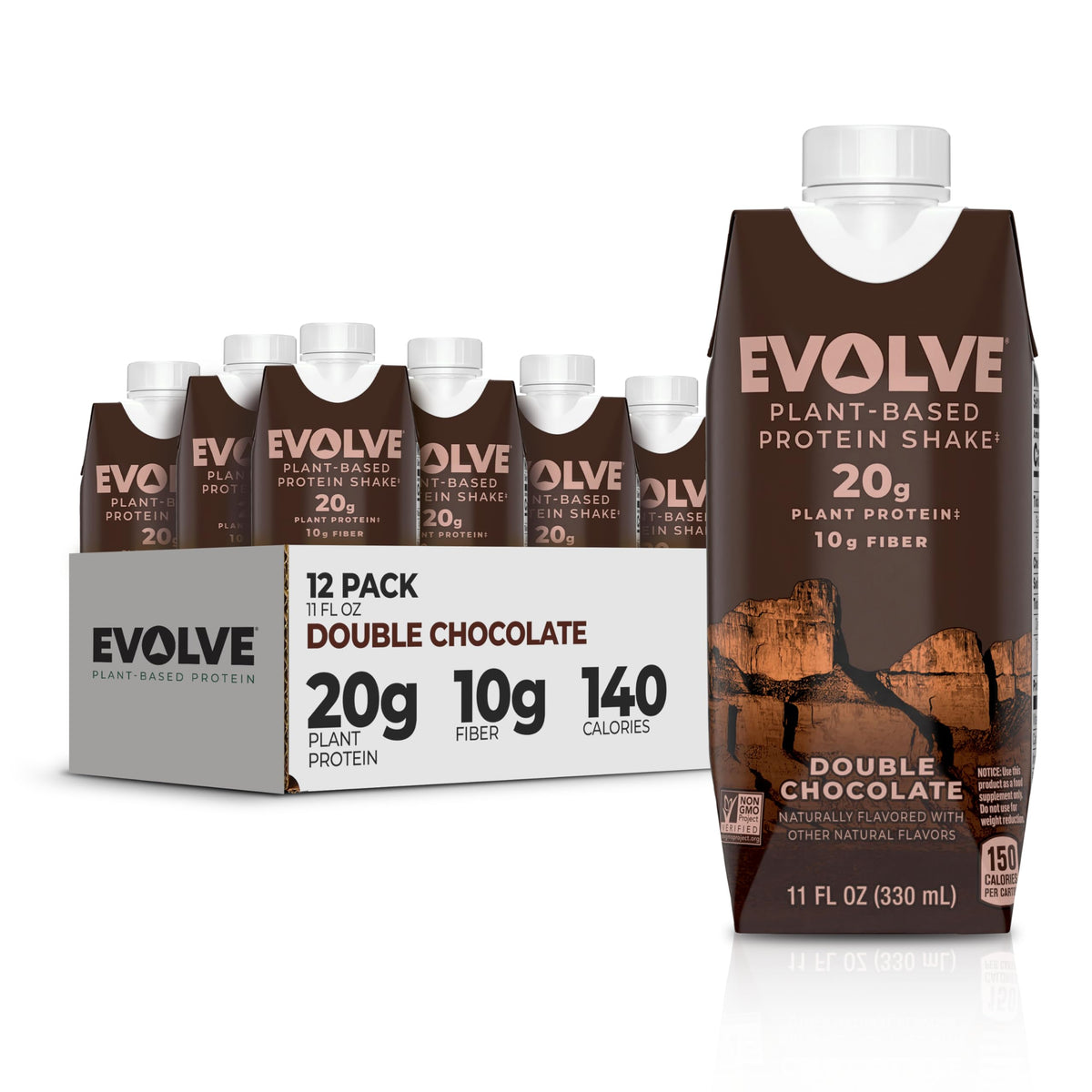 Double Chocolate Vegan Protein Shake 11 Fl Oz Pack of 12 I33788